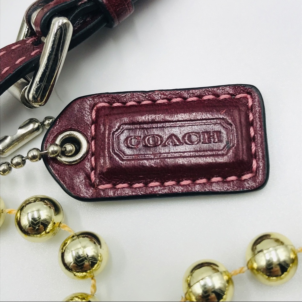 Coach Maroon Suede Leather Wristlet EUC - Picture 3 of 5
